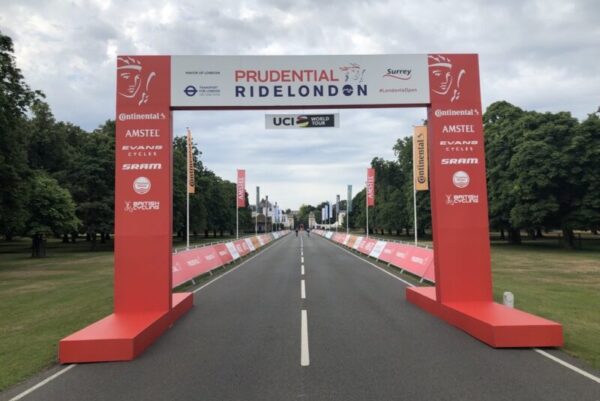 2D Gantry at Prudential Ride London finish line