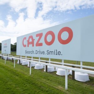 96 sheet temporary billboards on concrete bases at Cazoo Derby