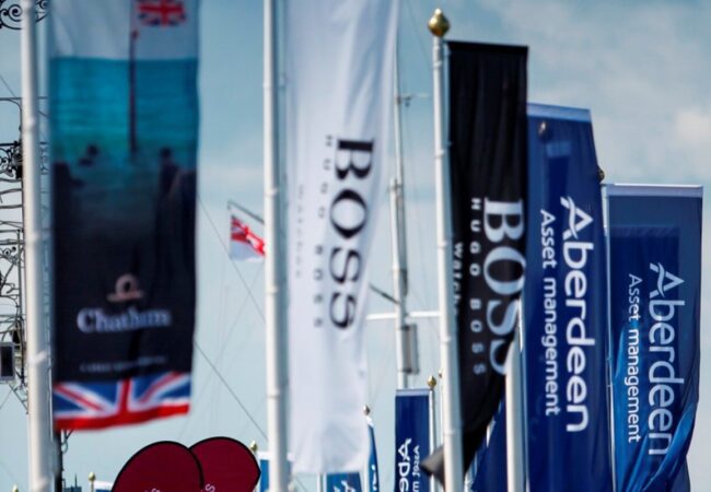Flags at Americas Cup event