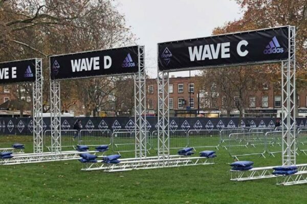 Truss start pen at the Adidas City Run event
