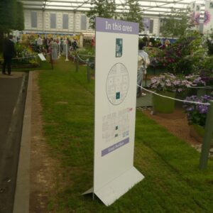 Wedge feet wayfinding at the RHS Chelsea Flower Show