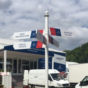 Finger post on ground dart